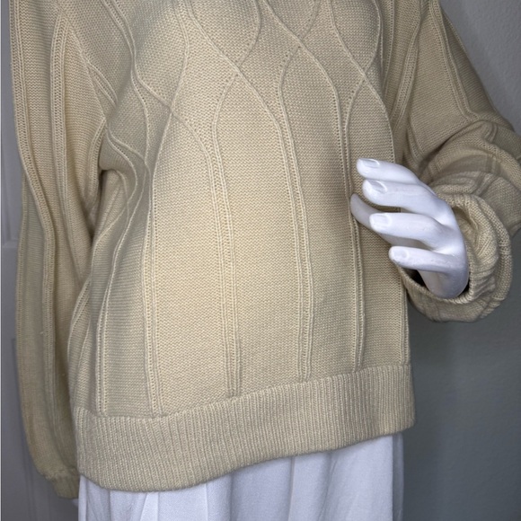 Anrabess Cream Cable Knit Sweater Size Large. - Picture 7 of 12